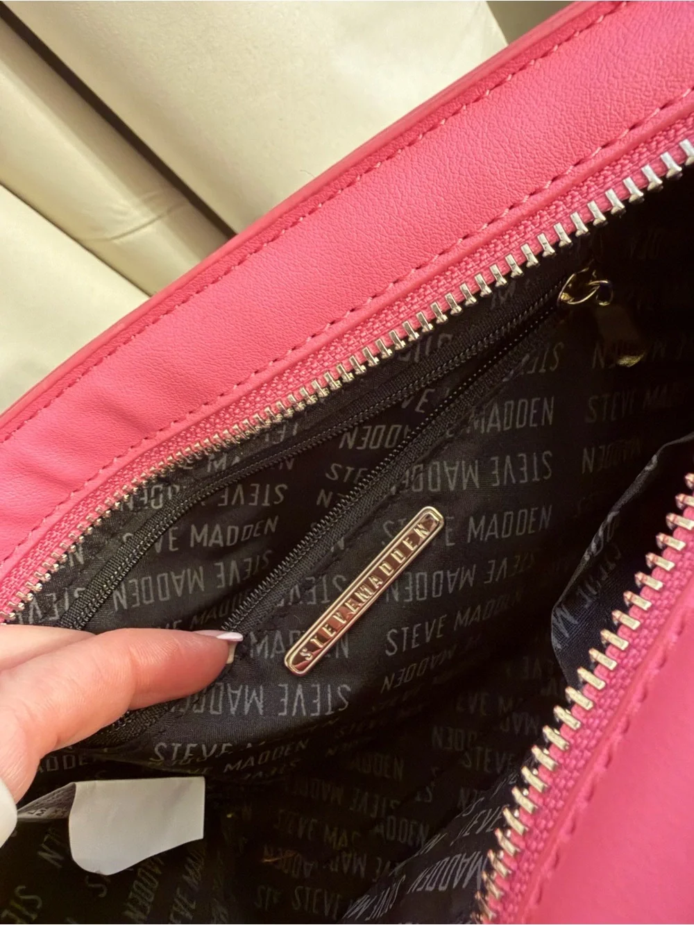 Steve Madden Hot Pink Crossbody Bag with Wide Strap